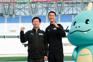 세계대회 올해 첫 우승 우상혁, 이상일 용인특례시장에 감사전화