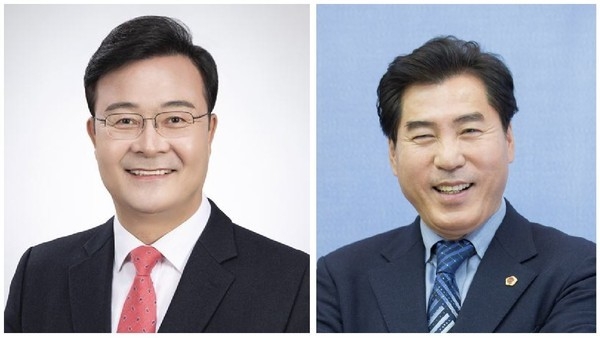 (좌)김성제 국민의힘 후보와 (우)김상돈 민주당 후보가 의왕시장 자리를 두고 격돌을 벌인다.(사진=위클리오늘)