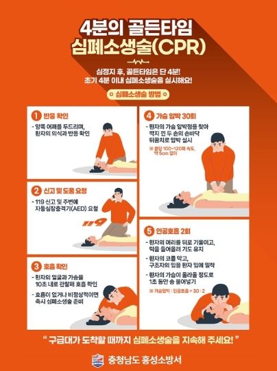 홍성소방서, 생명을 살리는 기적! 심폐소생술 홍보