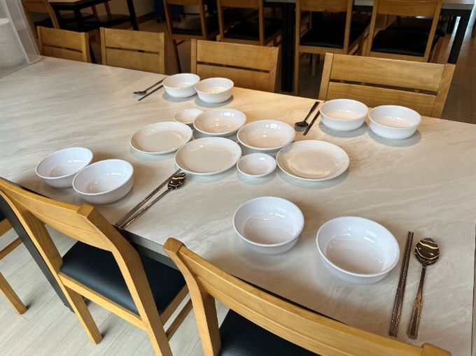 경기도의료원 장례식장 다회용기 도입 그릇 세팅