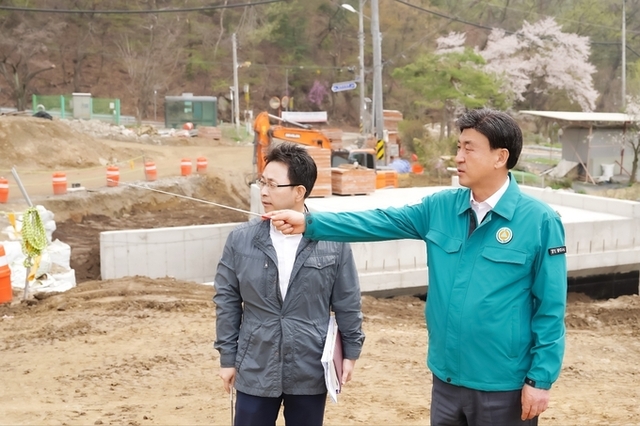 방세환 광주시장, 검복리 도시계획도로 공사 현장 점검