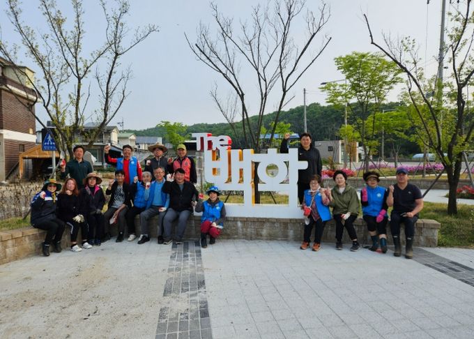 백학면, 봄맞이 초화류 식재 청정백학 이미지 제고