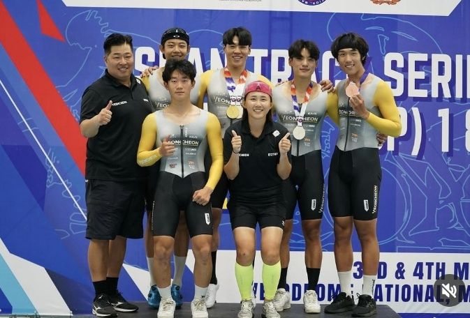 연천군청 사이클팀, 첫 국제 대회 ‘아세안 트랙 시리즈 1&2’ 입상