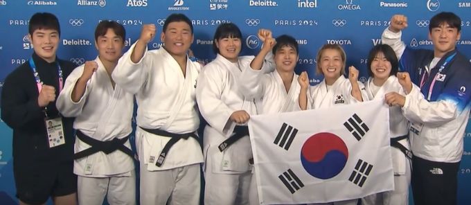 ‘35분 49초’ 남양주시청 소속 안바울의 투혼…유도 혼성단체전 사상 첫 동메달