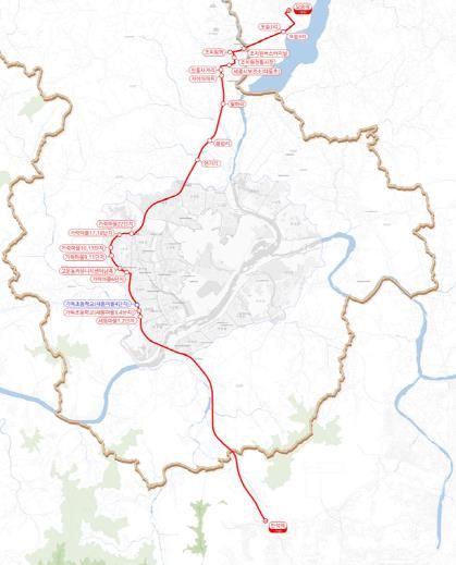 세종시 1003번 버스 노선도