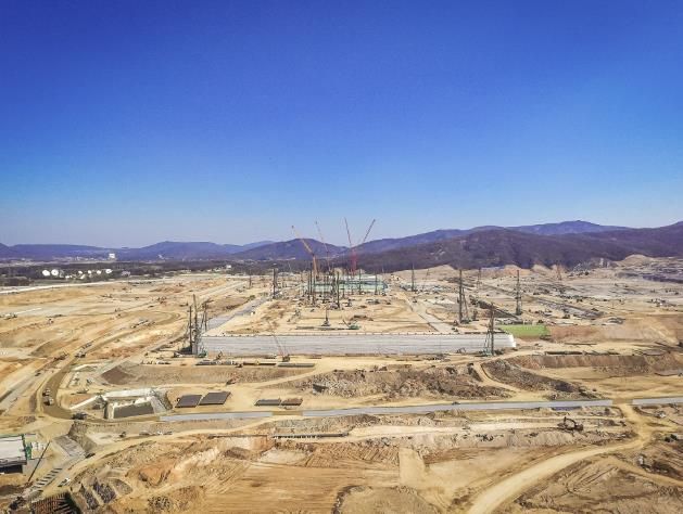 처인구 원삼면에 조성이 진행 중인 '용인 반도체클러스터 일반산업단지' 공사현장 전경