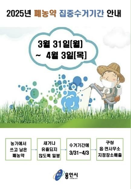 2025년 폐농약 집중수거기간 알림 홍보물