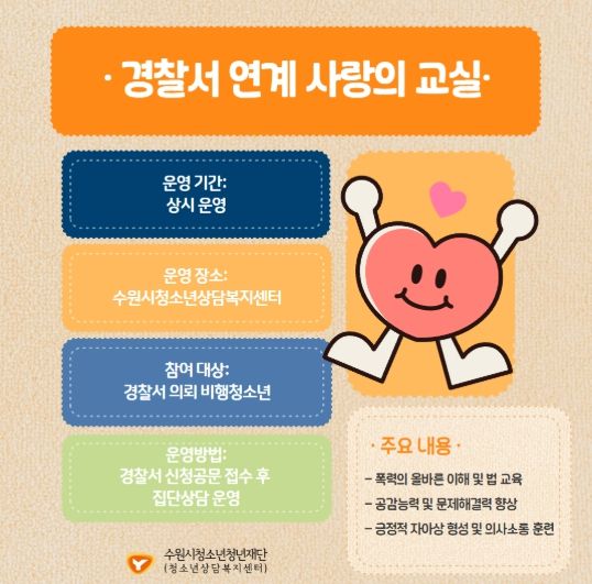 경찰서 연계 ‘사랑의 교실’ 홍보 포스터