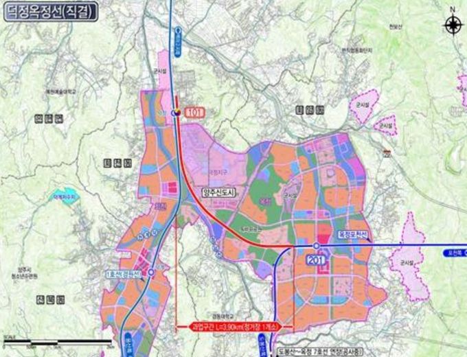 양주시,‘덕정옥정선, 제2차 경기도 도시철도망 구축계획’국토교통부 승인