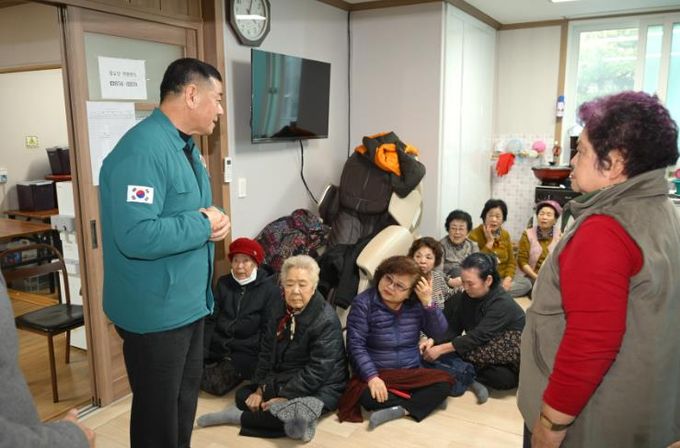 한파 쉼터 관련 현장 사진