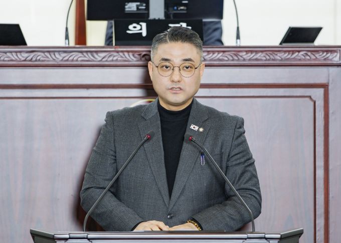 김상균 의원 5분 발언 모습