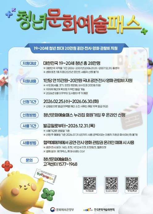 청년문화예술패스 홍보물