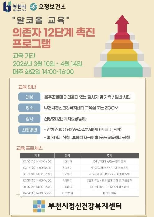 ‘의존자 12단계 촉진’교육 홍보 포스터