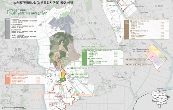 초촌면 특화지구 사업 구상도
