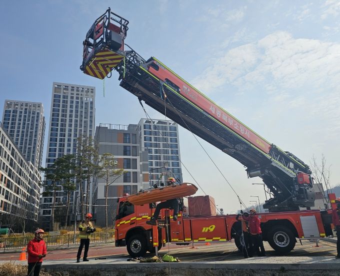 세종북부소방서, 싱크홀 대비 특별훈련 실시