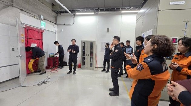 광명소방서, 관내 특급소방대상물 가스소화설비 점검 참여로 안전관리 강화