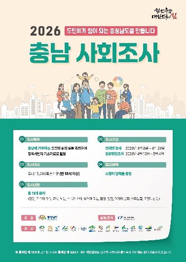 2026년 충남사회조사 포스터