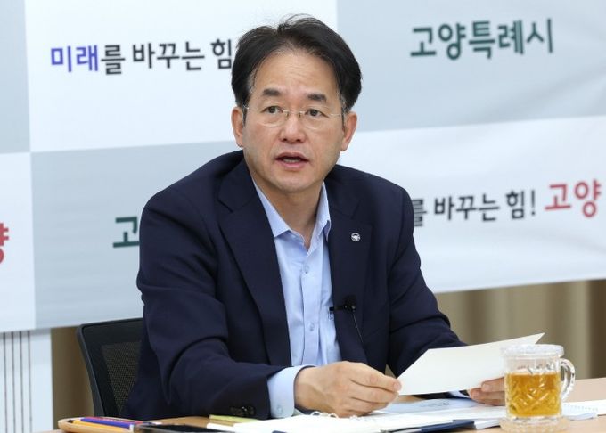 15일 백석별관에서 열린 고양시 간부회의